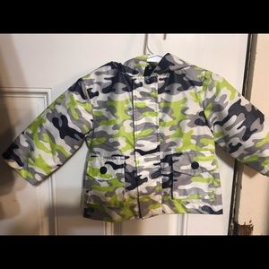 Yellow camo Oshkosh bgosh rain jacket